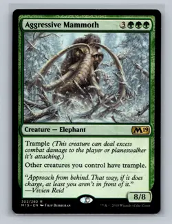 (2x) Aggressive Mammoth [Core Set 2019] Magic MTG - LP - Image 3