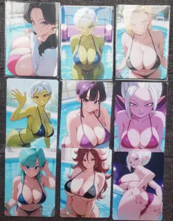 Dragon Ball Z Waifu Spicy Lot (9 Cards) Double Sided - Image 1