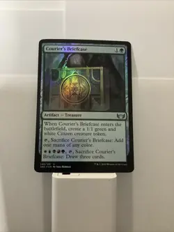 MTG SNC: Courier's Briefcase (Artifact Treasure) Streets of New Capenna Foil 142 - Image 1