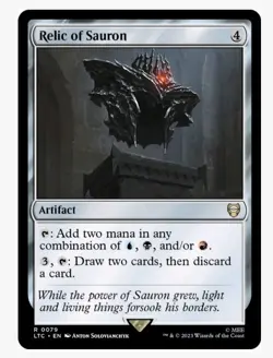 1x MTG Relic of Sauron - The Lord of the Rings Rare Artifact! NM Mint - Image 1