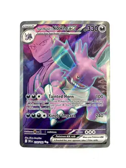 Team Rocket's Nidoking ex 216/182 Sv10: Destined Rivals Full Art Pokemon TCG NM - Image 1