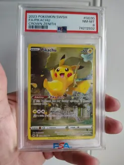 Pikachu GG30/GG70 Sword Shield Crown Zenith Pokemon 2023 PSA 8 - Image 1