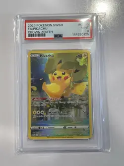 PSA 9 MINT Pikachu #GG30 Pokemon Sword And Shield Crown Zenith - Image 1