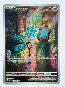 Pokemon Bronzor Illustration Rare Holo Temporal Forces 170/162 - Image 1
