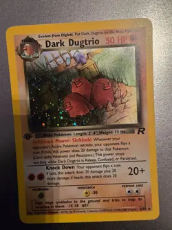 Pokemon Dark Dugtrio 1st Edition Holo Team Rocket 6/82 WOTC 2000 - Image 2