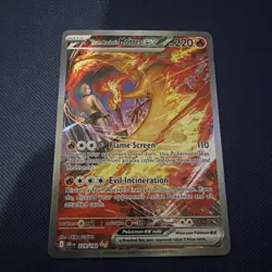Pokemon TCG Team Rocket's Moltres EX 229/182 Destined Rivals SIR NM/MINT - Image 1