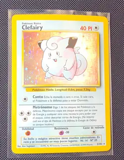 Clefairy 5/102 Pokemon Base Set 1999 Unlimited Holo Rare (Spanish) - Image 1