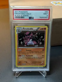 PSA 9 2011 Pokemon Black & White Krookodile Holo #65 - Image 1