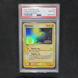 2007 Pokemon: CHINCHOU 49/108 [Reverse Holo] EX Power Keepers Gem Mint PSA 10 💎 - Image 1