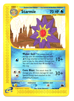 Pokemon Skyridge Starmie 44/144 Uncommon EX-NM English - Never Played - Image 1