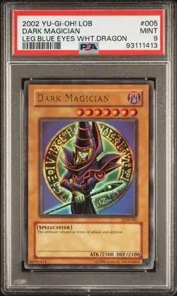 YU-GI-OH PSA 9 2002 Dark Magician LOB-005 Ultra Rare Unlimited - Image 1