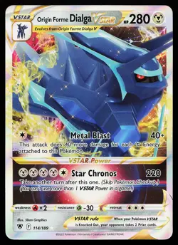 Origin Forme Dialga VSTAR 114/189 Ultra Rare Astral Radiance Pokemon Card - Image 1