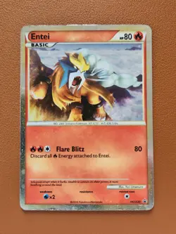 Entei HGSS20 Promo HeartGold SoulSilver Pokemon Card Holo Foil Rare MP - Image 1