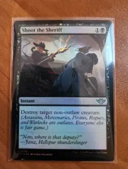 Magic MTG Shoot the Sheriff OTJ 0106 Foil Uncommon - NM condition - Image 1