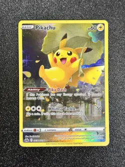 Pikachu GG30/GG70 Crown Zenith Galarian Gallery Holo Full Art NM Pokemon Card - Image 1