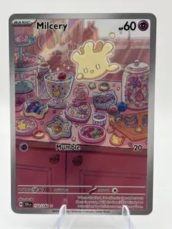 Milcery 152/142 Pokemon TCG Stellar Crown Illustration Rare Holo Card - Image 1