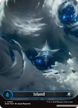 Island (0368) (Borderless) (Galaxy Foil) [EOE - 368] - NM [Foil] TCG MTG - Image 1