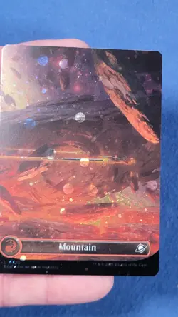 Mountain Full Art GALAXY FOIL NM EOE 370 Edge of Eternities MTG A - Image 2