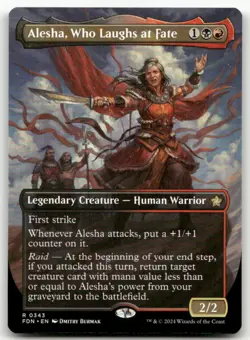 Alesha, Who Laughs at Fate (Borderless) #343 (NM) Foundations FDN Magic MTG - Image 1