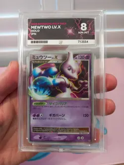Pop 1 Mewtwo LV X Holo 2008 Half Deck Japanese - ACE 8 Graded - not psa Pokemon - Image 1