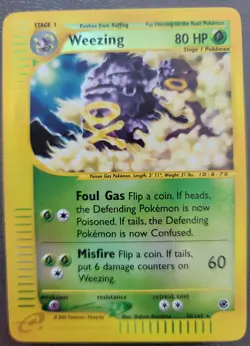 Pokemon TCG Weezing Expedition 32/165 Holo Rare 80 HP - Image 1