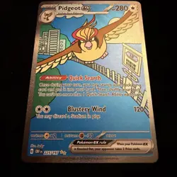 Pidgeot ex 225/197 Illustration Rare IR Holo Obsidian Flames Pokemon TCG - Image 1