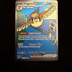 Pidgeot ex 225/197 Illustration Rare IR Holo Obsidian Flames Pokemon TCG - Image 2