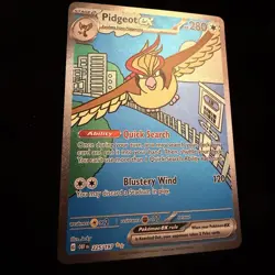 Pidgeot ex 225/197 Illustration Rare IR Holo Obsidian Flames Pokemon TCG - Image 3