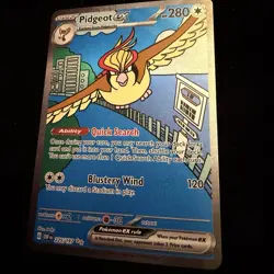 Pidgeot ex 225/197 Illustration Rare IR Holo Obsidian Flames Pokemon TCG - Image 4