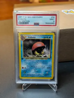 PSA 9 2001 Pokemon Neo Discovery 1st Edition Kabuto #56 - Image 1