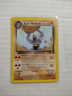 Pokemon-Dark Machoke 40/82 Team Rocket Regular Heavily Played Damaged - Image 1