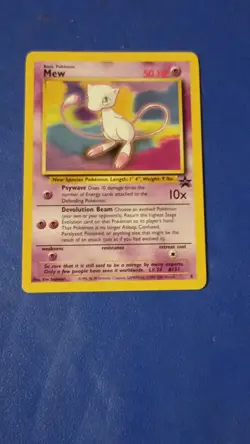 Pokemon TCG Mew Promo Wotc 08/53 50 HP Basic Regular English - Image 1