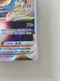 Lucario VStar Pokemon Black Star SWSH214 *Miscut ERROR* Alightment Dots Tcg - Image 3