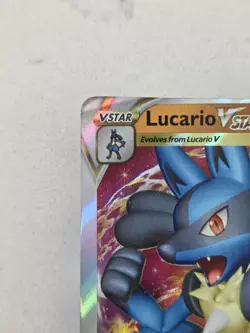 Lucario VStar Pokemon Black Star SWSH214 *Miscut ERROR* Alightment Dots Tcg - Image 4