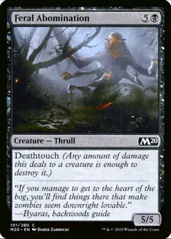 X 1 Feral Abomination NM M20 101 MTG Magic The Gathering - Image 1