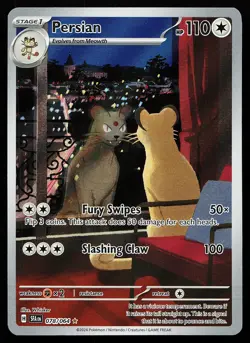 Persian 078/064 Holo Illustration Rare Shrouded Fable Pokemon Card - Image 1