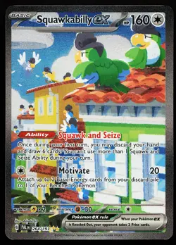 Squawkabilly ex 264/193 Special Illustration Rare Paldea Evolved Pokemon Card - Image 1