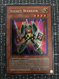 Vintage YuGiOh Secret Rare Limited Edition Card Rocket Warrior CT2-EN005 NM - Image 1