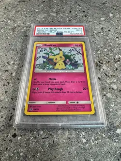 Pokemon TCG Cards Mimikyu SM163 Black Star Promo Holo PSA 9 * SWIRL * - Image 1