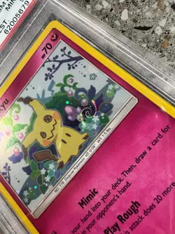 Pokemon TCG Cards Mimikyu SM163 Black Star Promo Holo PSA 9 * SWIRL * - Image 3