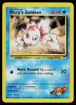 Pokemon Card - Misty's Goldeen Gym Heroes 30/132 Rare - Image 1