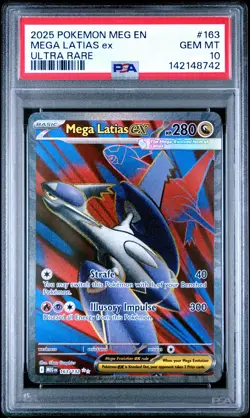 2025 POKEMON MEG EN-MEGA EVOLUTION ULTRA RARE #163 MEGA LATIAS EX PSA 10 - Image 1