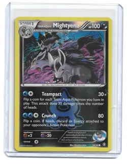2015 Pokemon - Double Crisis Team Aqua's Mightyena #18/34 Reverse Holo - Image 1