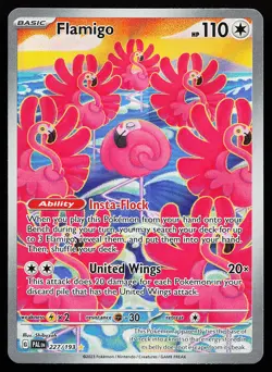 Flamigo 227/193 Holo Illustration Rare Paldea Evolved Pokemon Card - Image 1