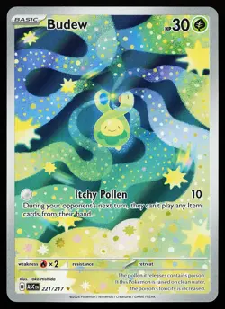 Budew 221/217 Holo Illustration Rare Ascended Heroes Pokemon Card - Image 1