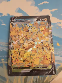 Pokemon Pikachu V-Union SWSH141-JUMBO Black Star Promo-Full Art Holo - Image 1