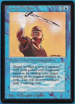Animate Artifact Beta NM Blue Uncommon MAGIC MTG CARD (ID# 501401) ABUGames - Image 1