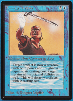 Animate Artifact Beta NM Blue Uncommon MAGIC MTG CARD (ID# 501399) ABUGames - Image 1