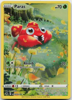 Paras GG32/GG70 Holo Crown Zenith Galarian Gallery Pokemon NM - Image 1