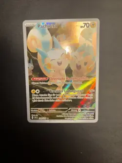 Pokemon Karte Pachirisu Art Rare Deutsch 208/198 Karmesin & Purpur Near Mint - Image 1